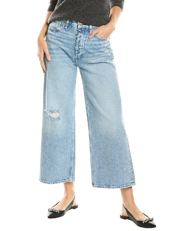 rag & bone Andi High-Rise Malvern Ankle Wide Leg Jean Fashionable Mom Jeans