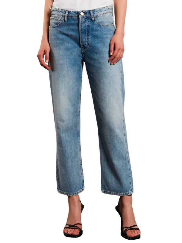 Sabrina Girlfried Jean In Ciel Blue Casual Loose Fit Jeans
