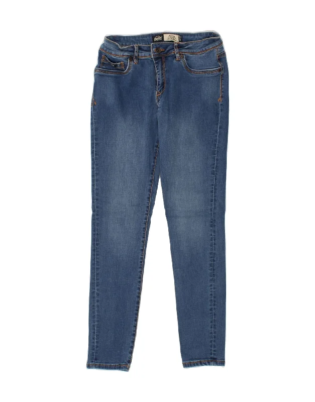 SUPERDRY Womens Alexa Jegging Jegging Jeans W30 L30 Blue Cotton Fashionable White Denim Jeans