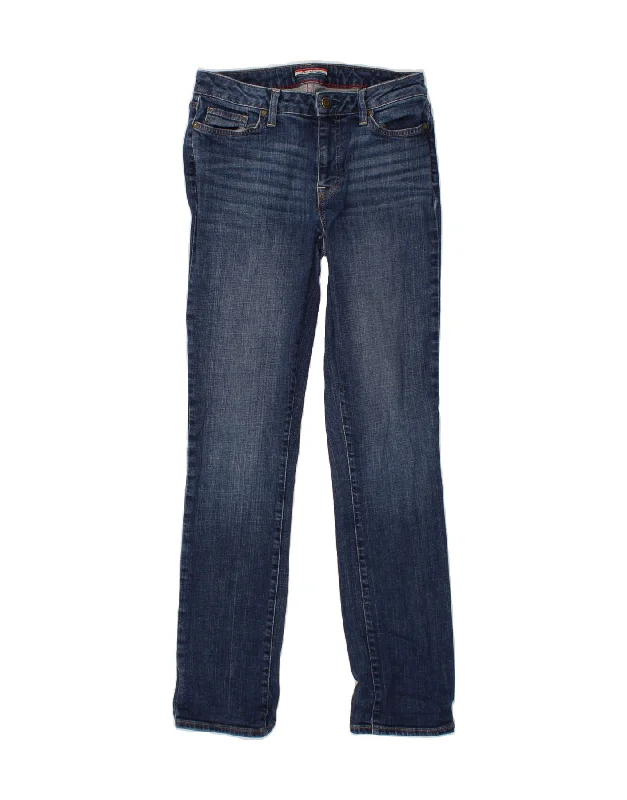 TOMMY HILFIGER Womens Slim Jeans US 6 Medium W25 L31 Blue Cotton Casual Wide-Legged Denim Jeans