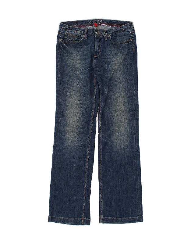 TOMMY HILFIGER Womens Straight Jeans W29 L32 Navy Blue Cotton Comfortable Straight-Legged Denim