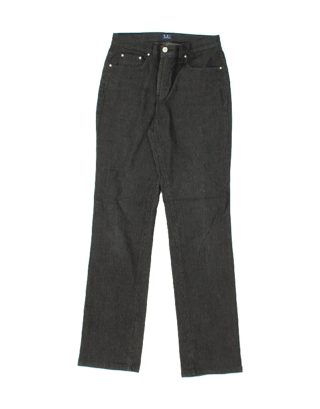 TRUSSARDI Womens Straight Jeans W30 L33 Grey Cotton Fashionable Vintage Wash Jeans