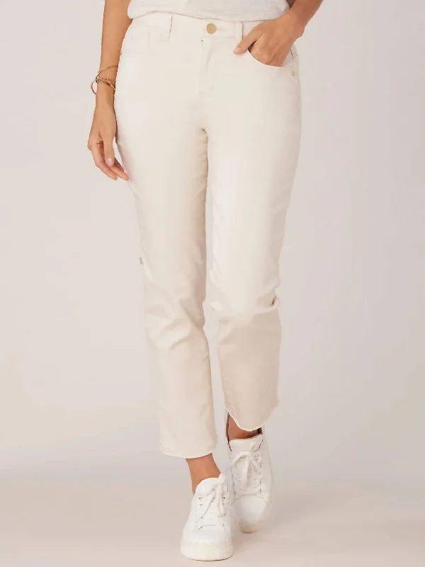 Women's "ab"solution Slim Straight Jeans In Beige Elegant Wide-Leg Jeans