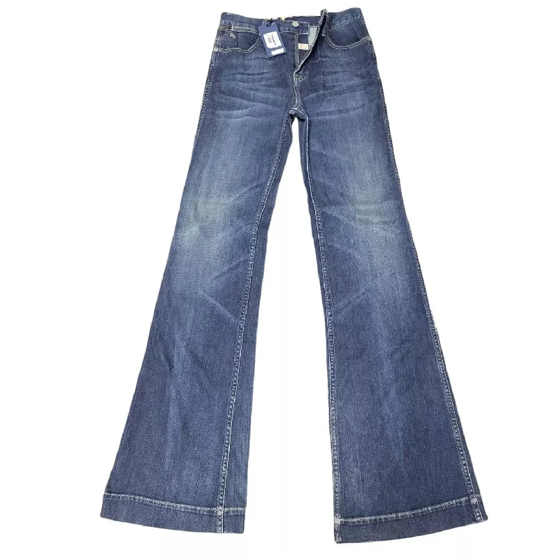 Women's Proprietor High Rise Flare Jean In Blue Comfortable Full-Length Denim Jeans