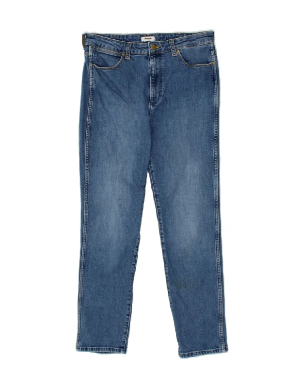 WRANGLER Womens Retro Skinny Jeans W32 L28  Blue Cotton Trendy Layered Pocket Jeans