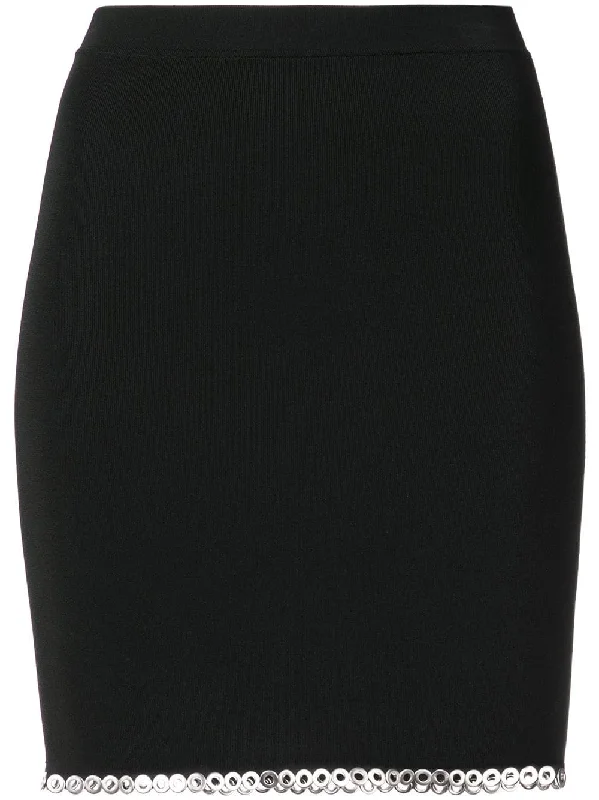 studded mini skirt chiffon skirt airy
