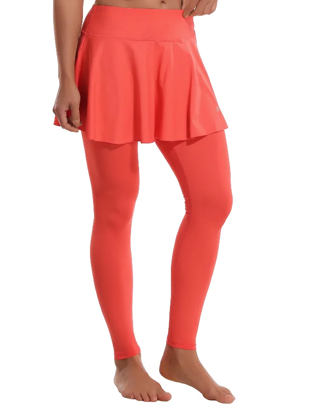 Athletic Tennis Golf Skort with Pocket Shorts coral_Biking velvet skirt rich