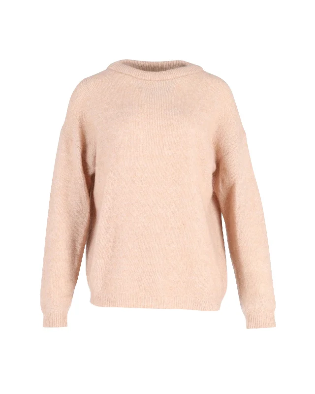 Acne Studios Brushed Knit Sweater in Peach Mohair Long Sweater Short Sweater Cropped Sweater