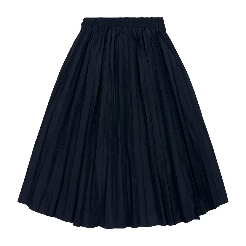 Alitsa Black Taffeta Skirt belted skirt waist