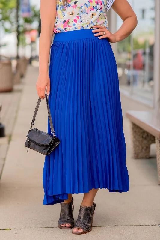 Basic Pleated Maxi Skirt corduroy skirt durable
