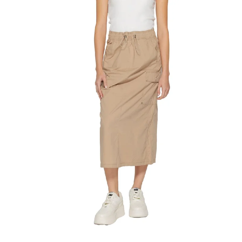 Street One Beige Cotton Skirt chiffon skirt airy