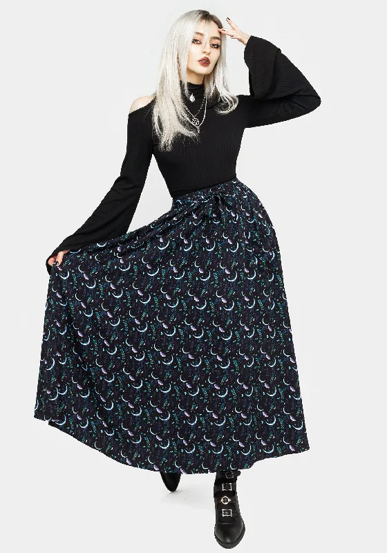Diana Moon Moth Midaxi Skirt pleated skirt texture