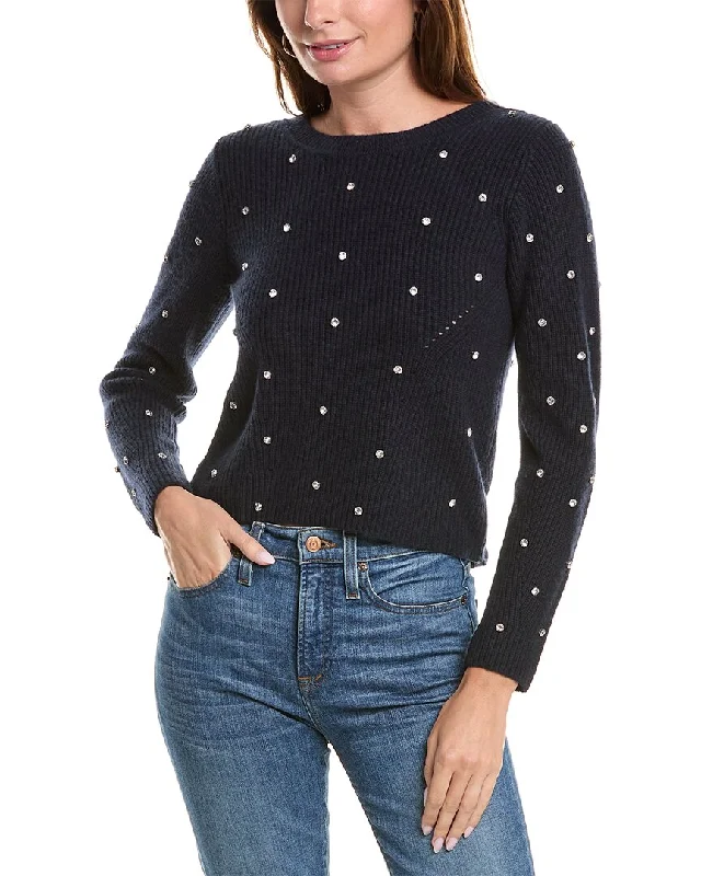 Elie Tahari V-Wrap Cashmere Sweater Knit Fabric Woven Fabric Fleece Fabric
