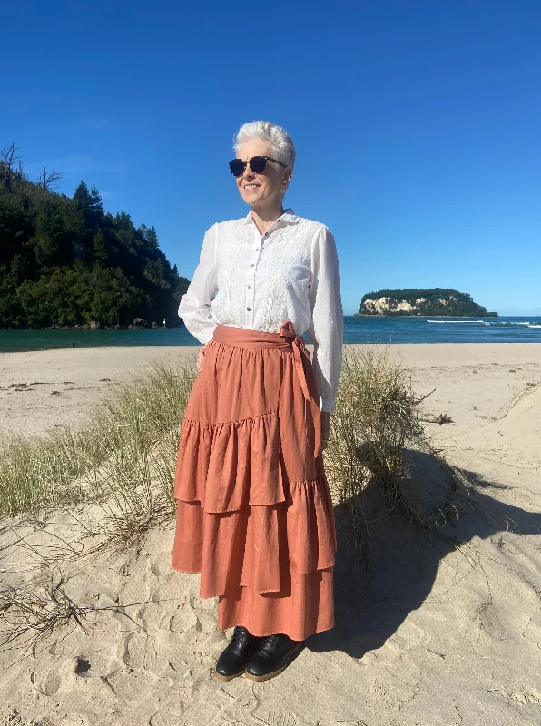 Elio Wrap Skirt chiffon skirt flowing