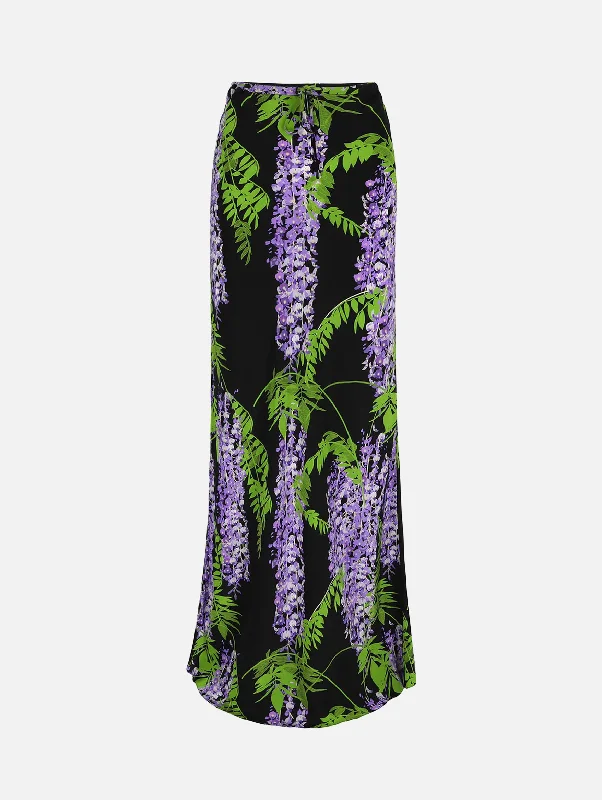 Emily Skirt in Wisteria Black lightweight skirt design