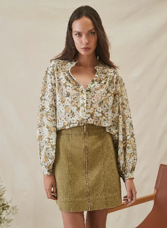 Esmaee Indie Denim Skirt casual skirt length