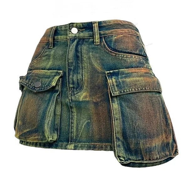 Fairy Grunge Cargo Skirt flowy skirt hem