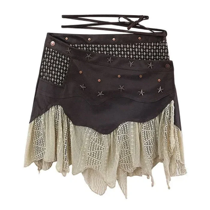 Grunge Fairy Mini Skirt wool skirt warm