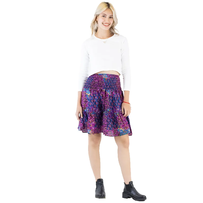 Feather Bed Women's Skirt in Pink SK0090 020076 01 button skirt front