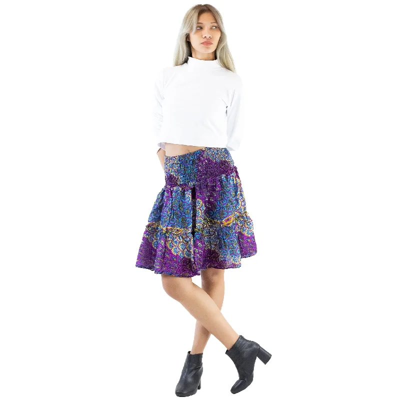 Feather Bed Women's Skirt in Purple SK0090 020076 05 cashmere skirt fine
