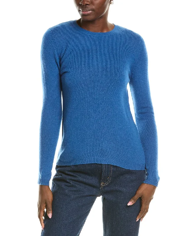 Forte Cashmere Crewneck Cashmere Sweater Spandex Rayon Corduroy
