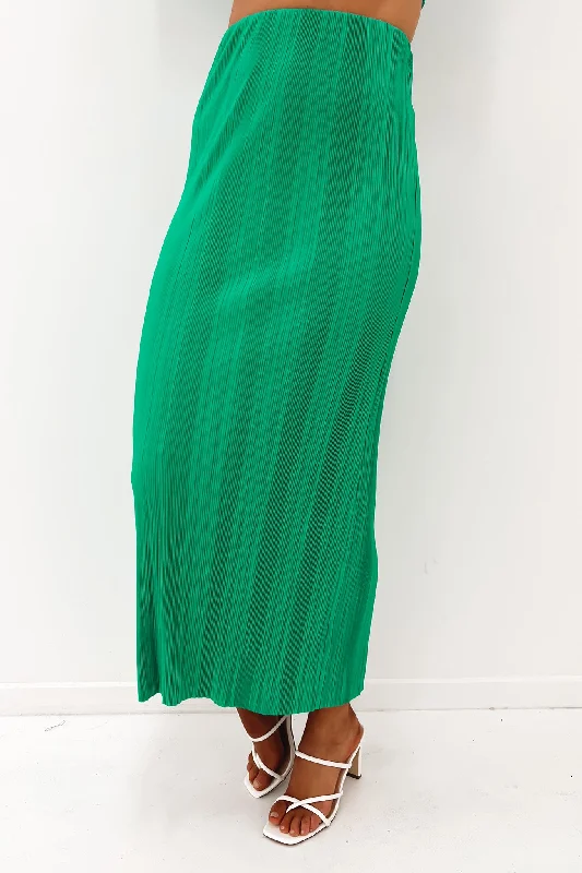 Hannah Maxi Skirt Green corduroy skirt cozy
