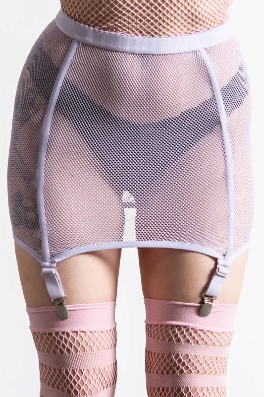 Heartbeats Fishnet Skirt [LILAC] maxi skirt elegant