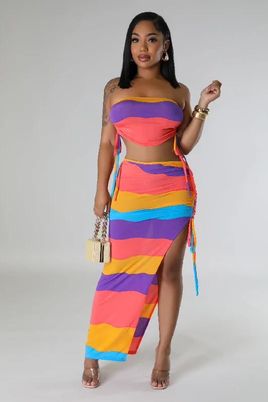 Island Experience Skirt Set midi skirt versatile