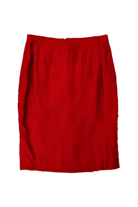 Jean Paul Gaultier - Silk Pencil Skirt high slit skirt