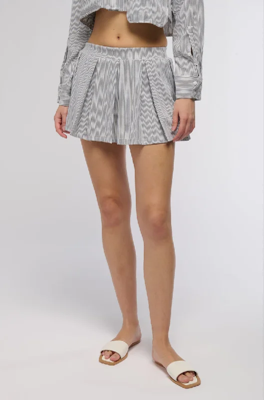 LEAVE IT BETTER PLEATED MINI SKIRT leather skirt bold