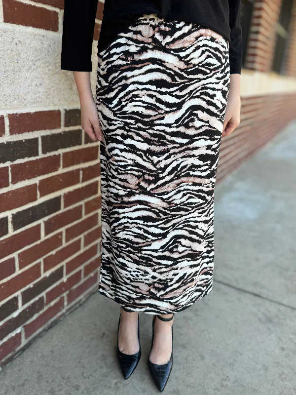 Lexi Skirt- Printed leather skirt refined
