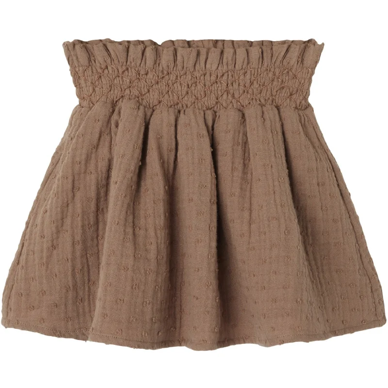Lil'Atelier Woodsmoke Lamia Skirt linen skirt light