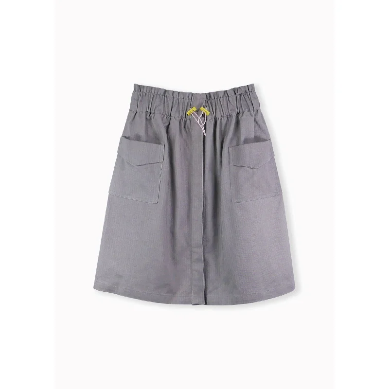LMN3 December Sky Grey Skirt No 35 chiffon skirt floaty