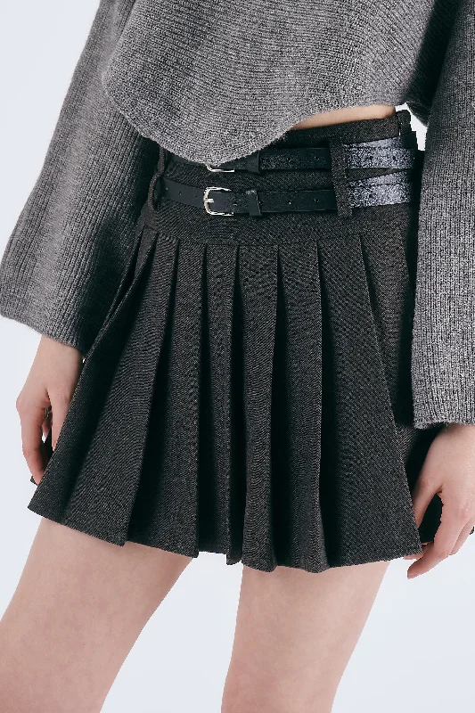 Luna Pleated Tennis Skort chiffon skirt airy