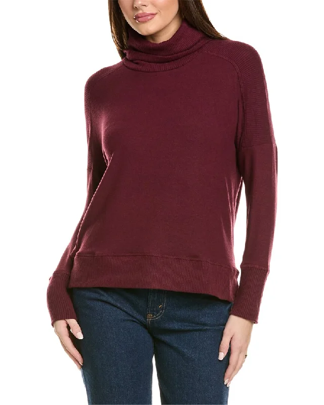 Michael Stars Frida Mock Neck Sweater Collared Crew Neck Turtle Neck