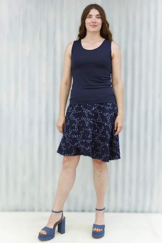 Midnight Warbler Wrap Skirt silk skirt smooth