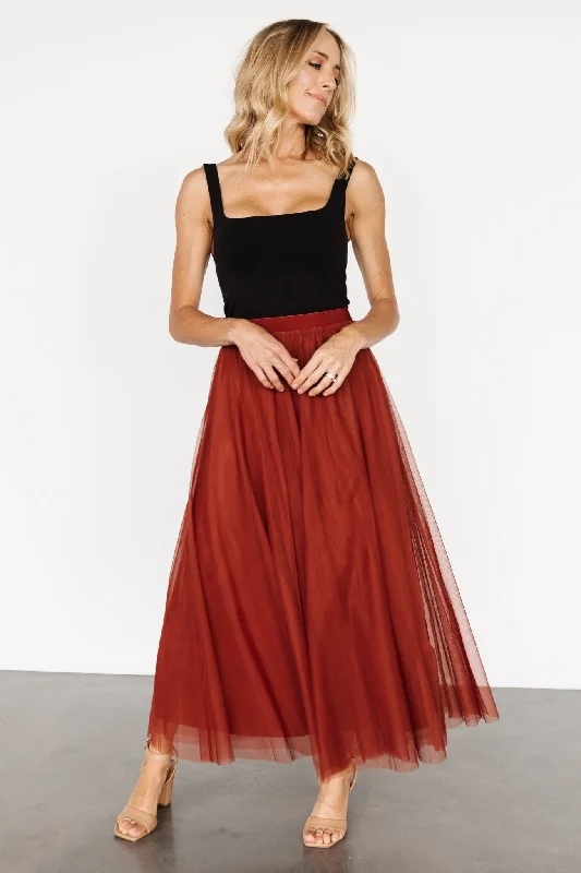 Mila Tulle Skirt | Cinnamon lace skirt delicate