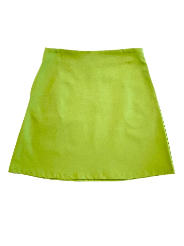 Mini Skirt Avocado elastic waist skirt