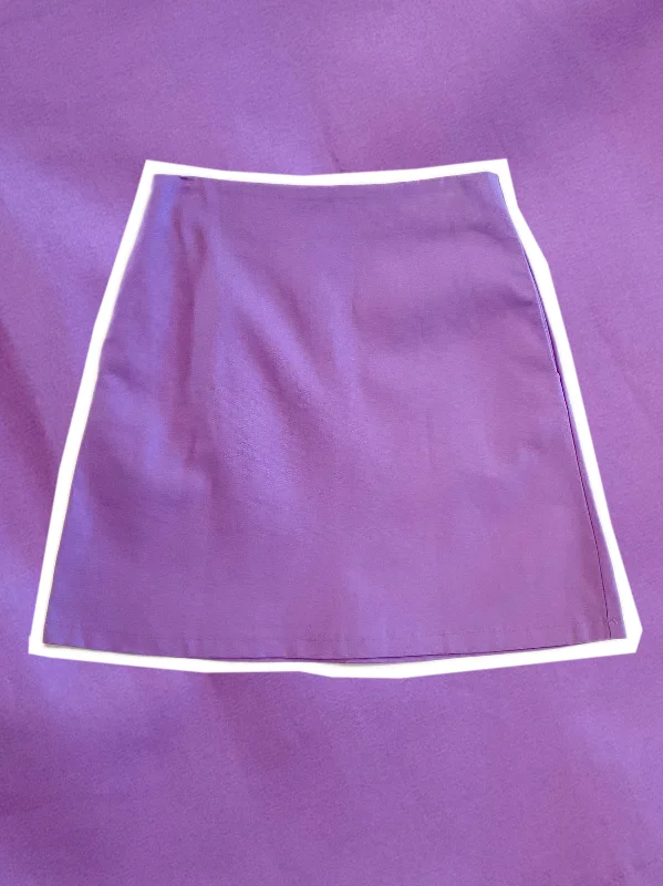 Mini Skirt Lavender leather skirt refined