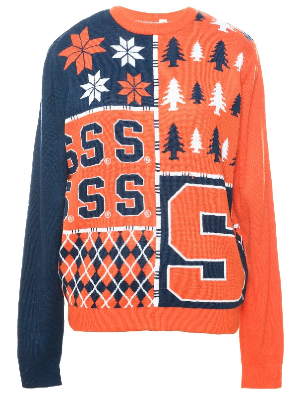 Nordic Christmas Jumper - L Welt Pockets Slit Pockets Flap Pockets