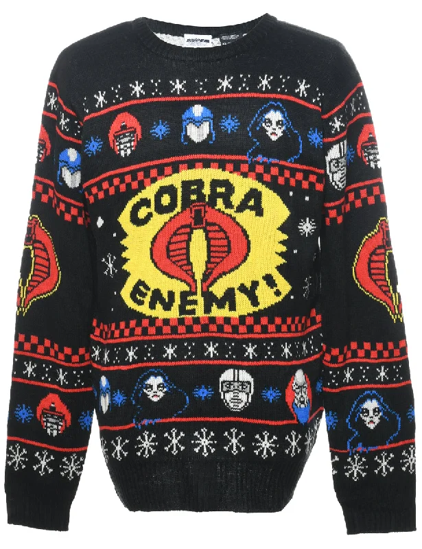 Nordic Christmas Jumper - XL Zippered Front Buttoned Front Snap Front