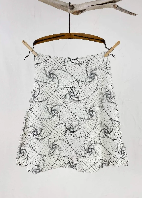 Off White Lince Metallic Detail Knit Bias Skirt wool skirt sturdy