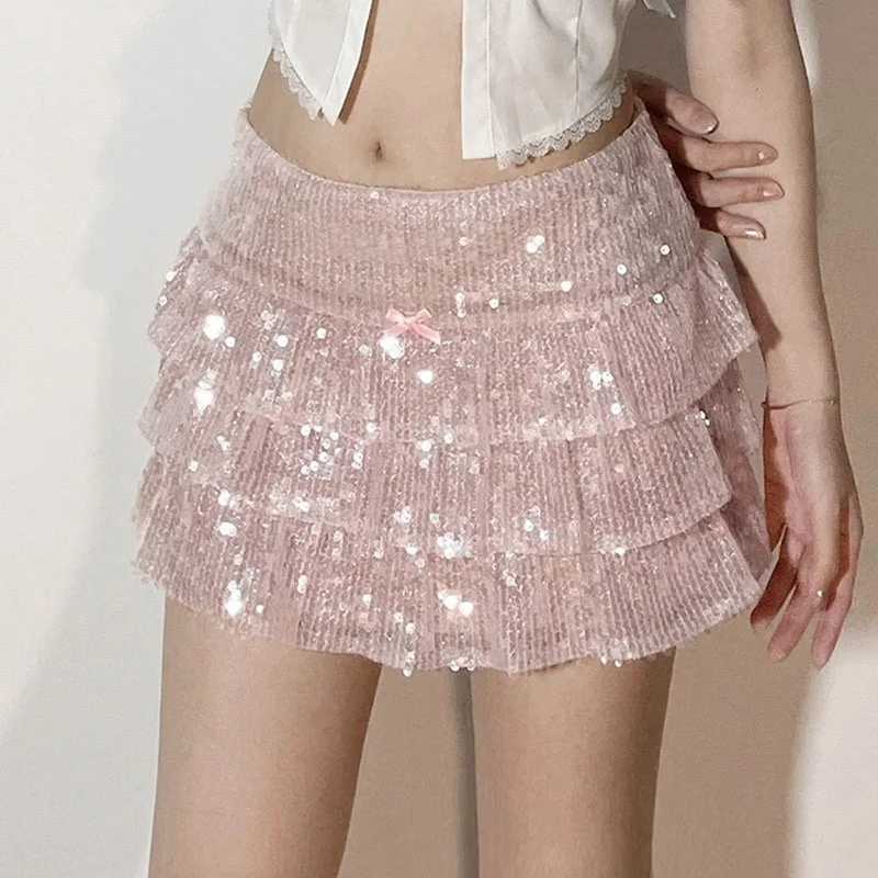 pink bling skirt by11291 seamless skirt comfort
