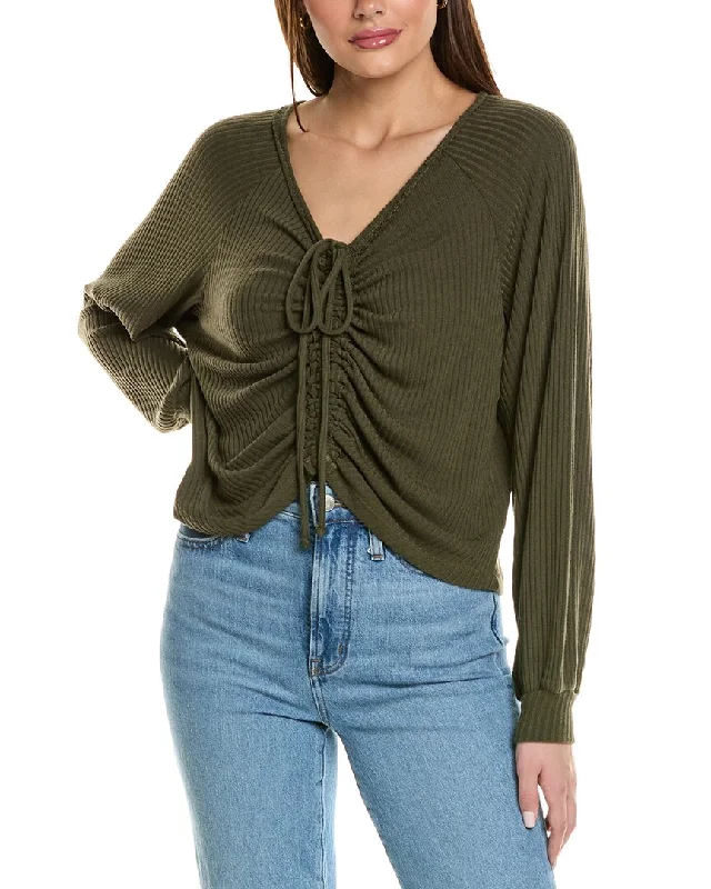 Project Social T Remy Ruched Front Sweater Lightweight Heavyweight Midweight