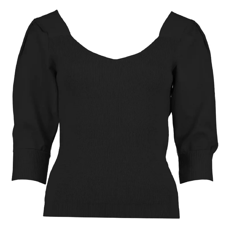 Raphael Sweater In Blk Soft Cozy Warm