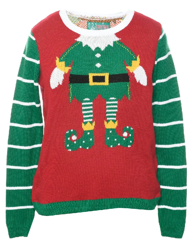 Santa Claus  Christmas Jumper - M Modern Contemporary Chic