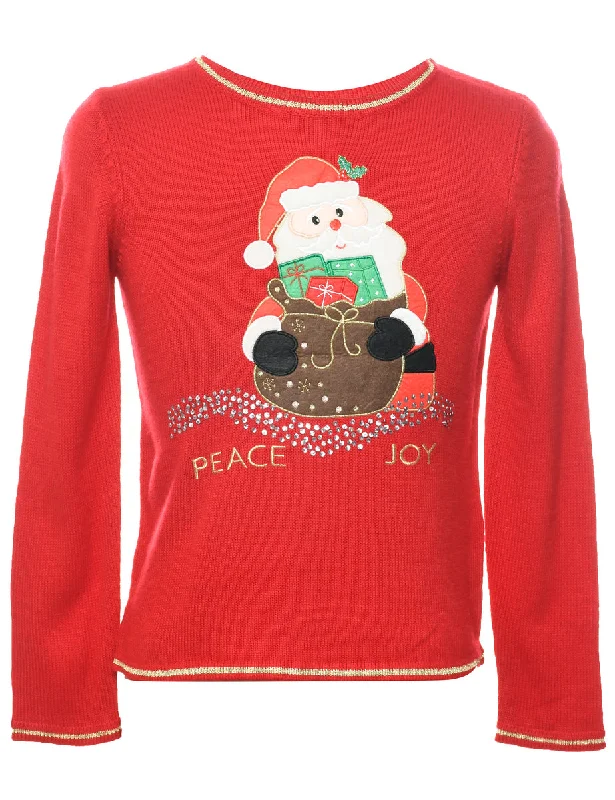 Santa Claus  Christmas Jumper - S Anti-Pilling Anti-Shrink Durable