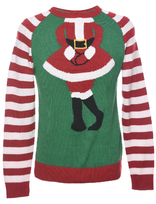 Santa Claus Christmas Jumper - S Chenille Fabric Brocade Fabric Lace Fabric