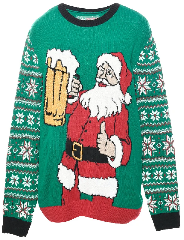 Santa Claus  Christmas Jumper - XL Fitted Loose Oversized