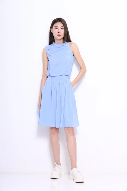 Sarah A-line Skirt velvet skirt glossy